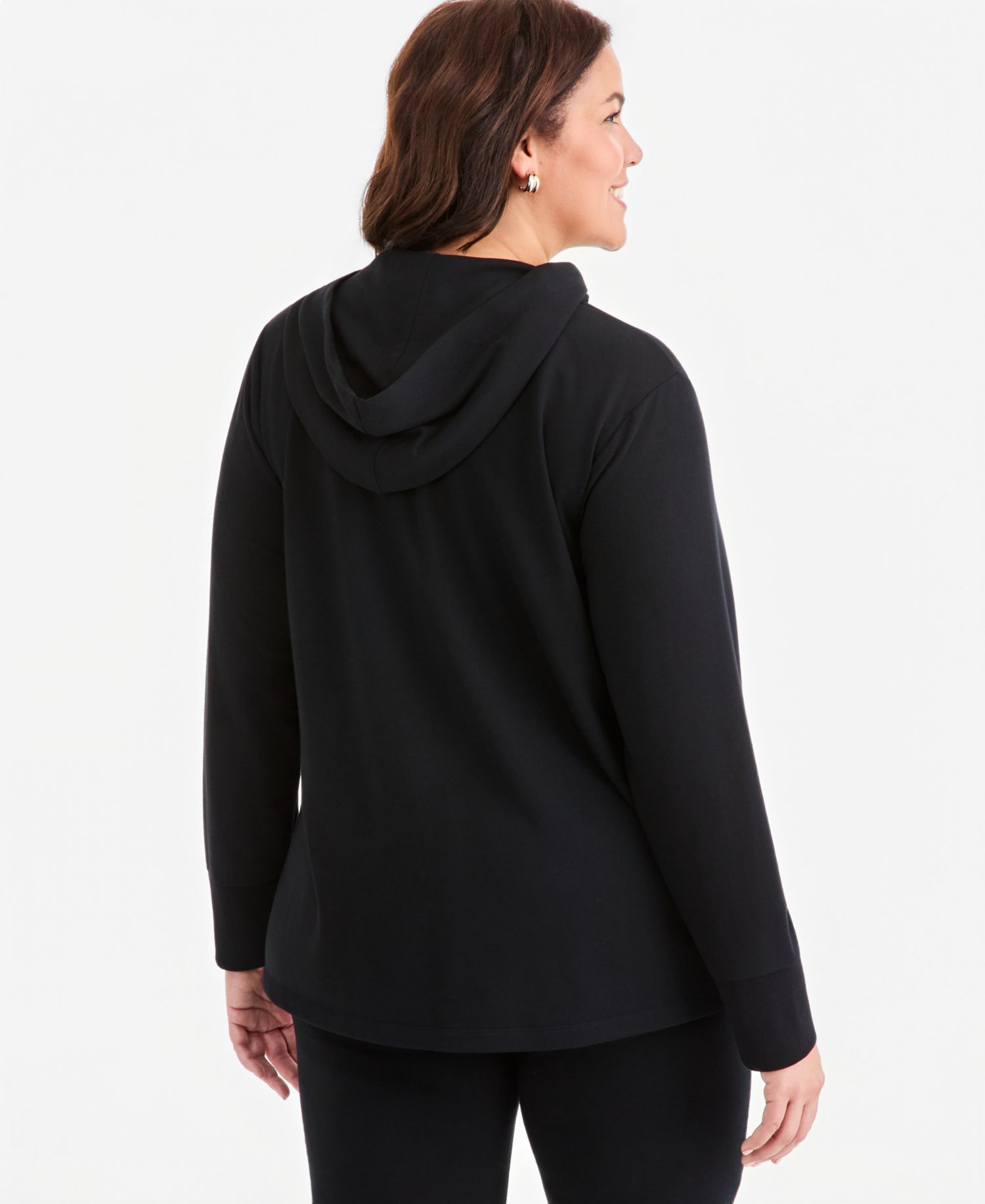 Plus Size LuxLounge French Terry Hooded Sweatshirt