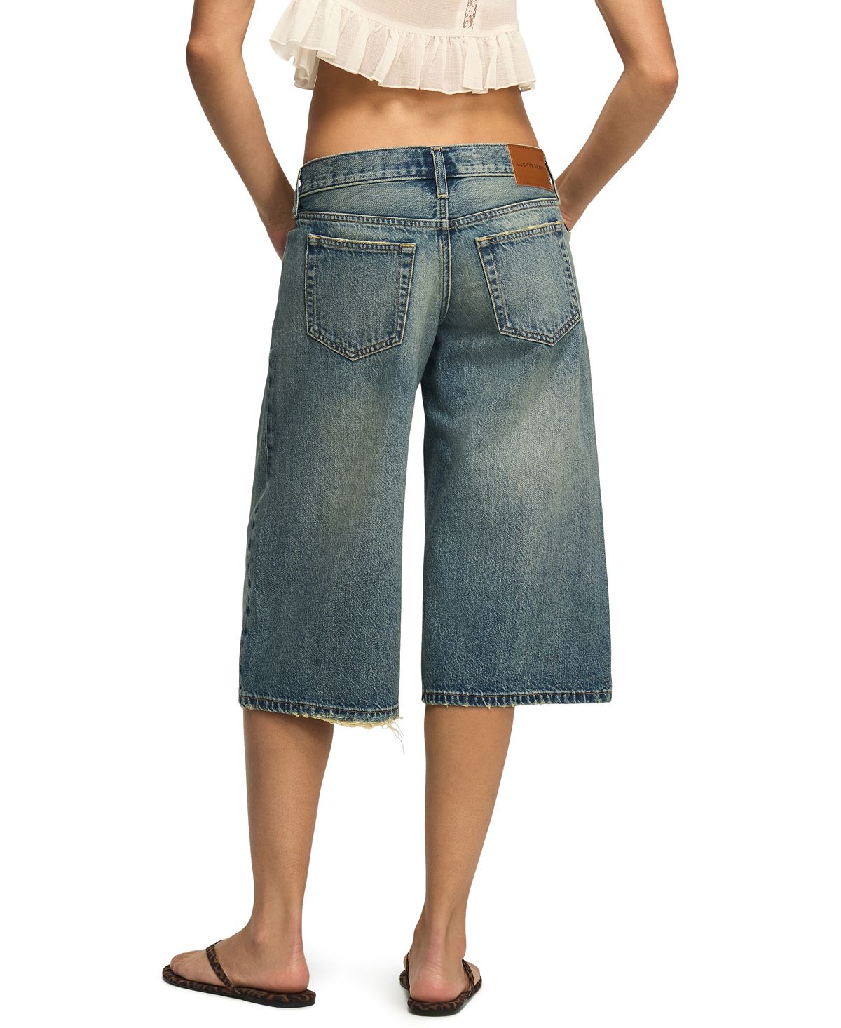 Lucky Brand Women's Ultra-Wide Cropped Culotte Jeans view 6 — MAYCSS fashion products