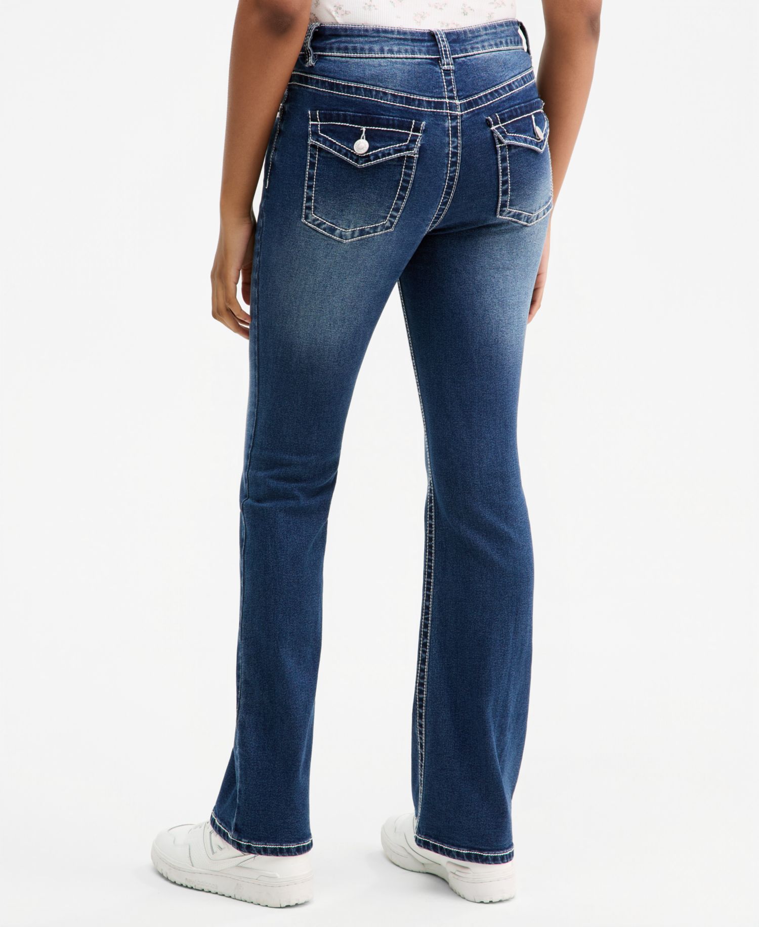 Juniors' High Rise Bootcut Jeans