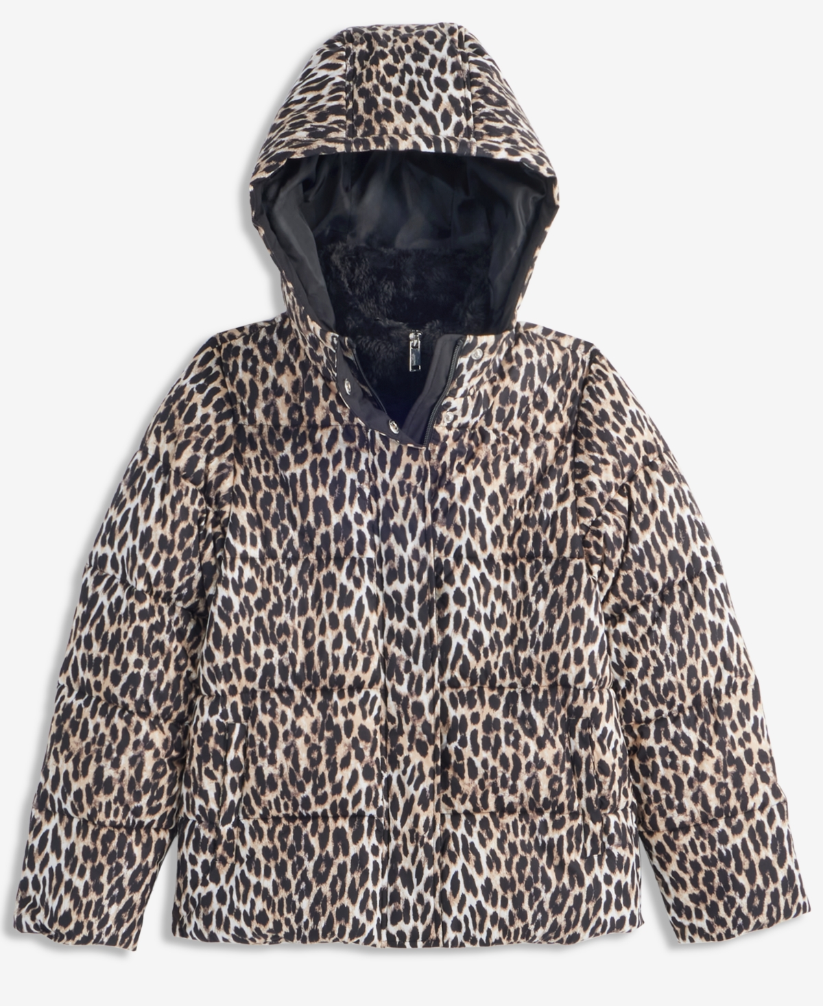 S Rothschild & Co Girls' Xs-xl Contrast-Vestee Hooded Puffer Jacket