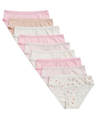 Girls' 4-14 Charm Picot Bikini, 9-Pack 