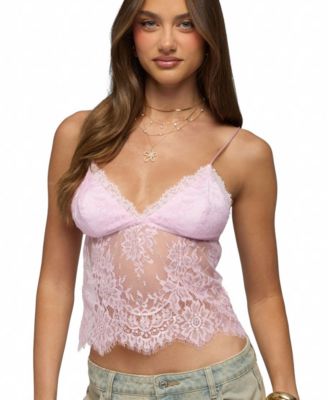 Women's Ottilie Lace and Satin Effect Top