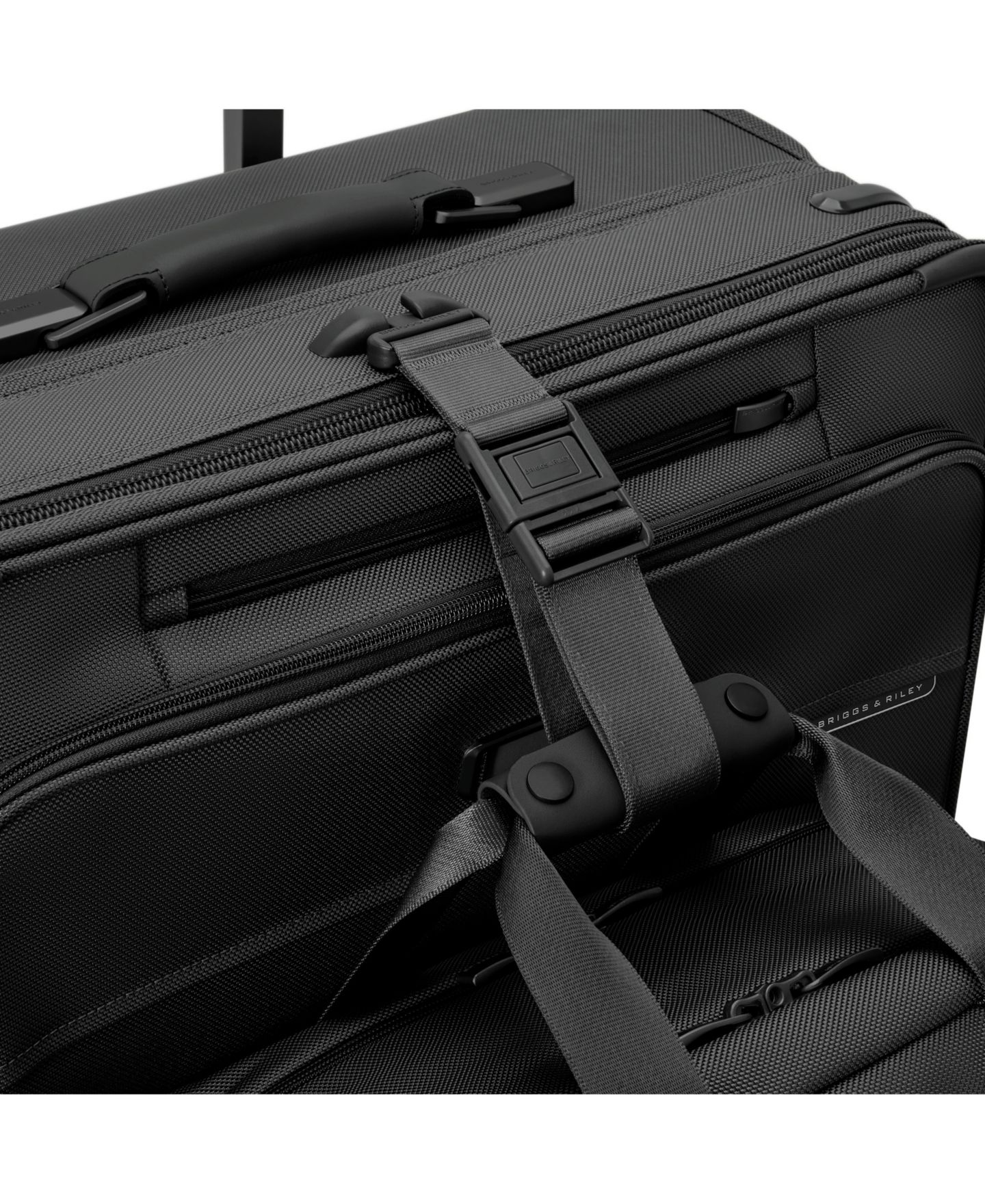 Чемодан Briggs & Riley Baseline Compact Medium Checked Expandable Spinner, цвет: Чёрный — фото 11