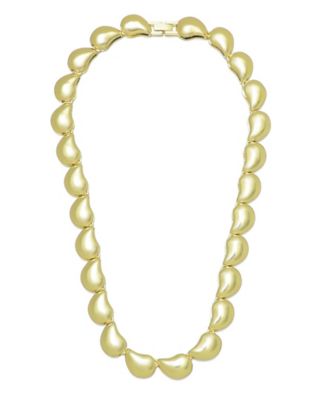 Gold-Plated Teardrop Chain Necklace