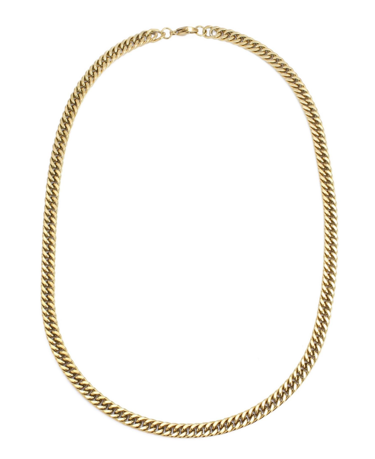 Men's Tarnish Resistant Gold 7mm Cuban Chain Necklace