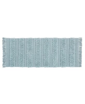 Savannah Fringe Stripe Bath Rug Runner, 24" x 60"