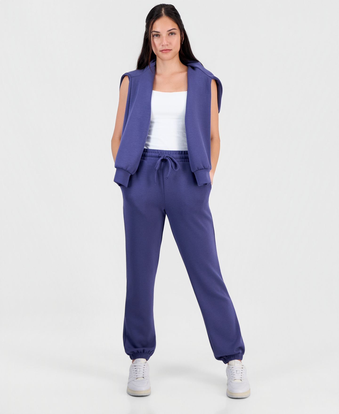 Женские брюки Tinseltown Juniors' Drawstring-Waist Scuba Jogger, цвет: Синий — фото 1