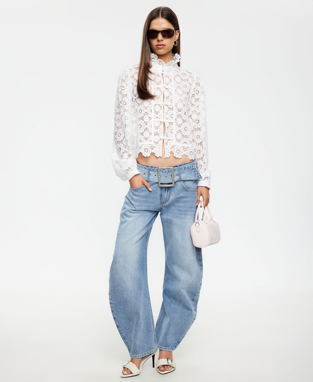 Lioness Women's Dynasty Low-Rise Barrel Jeans view 2 — MAYCSS fashion products