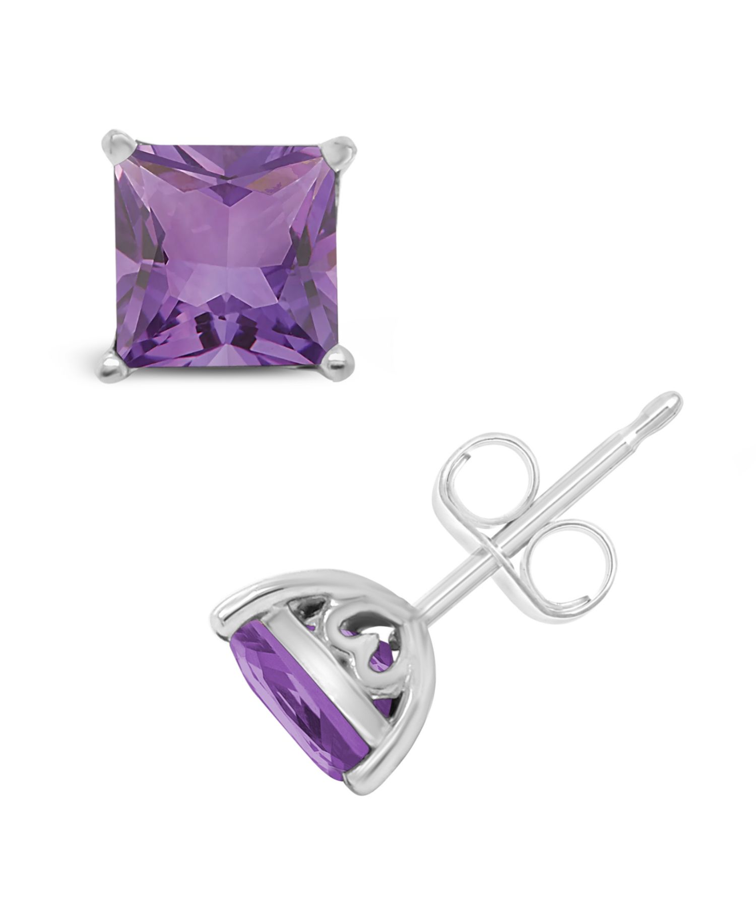 Blue Topaz (2-7/8 ct. t.w.) Stud Earrings in Sterling Silver. Also Available in Amethyst (2-1/6 ct. t.w.)