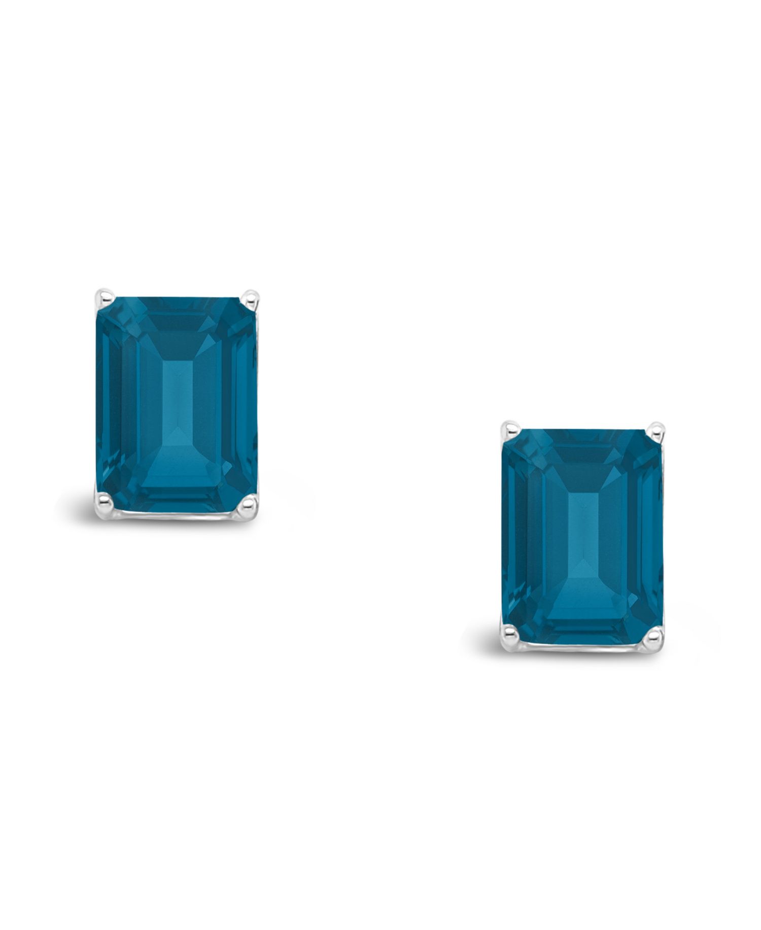 Blue Topaz (3-3/4 ct. t.w.) Stud Earrings in Sterling Silver