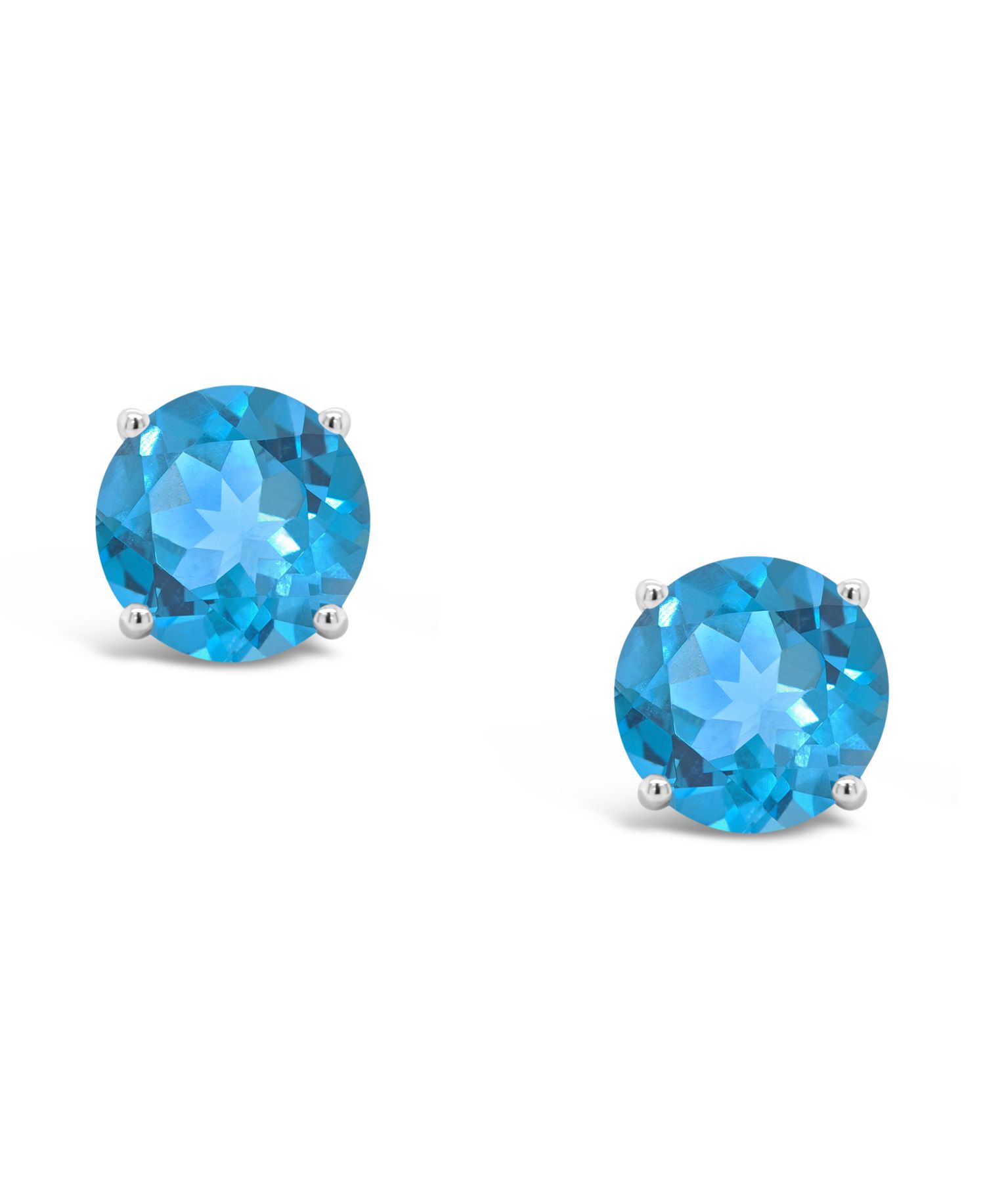 Blue Topaz (3-1/10 ct. t.w.) Stud Earrings in Sterling Silver (Also Available in Peridot and Amethyst)