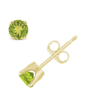 Gemstone Stud Earrings in 14K Yellow Gold