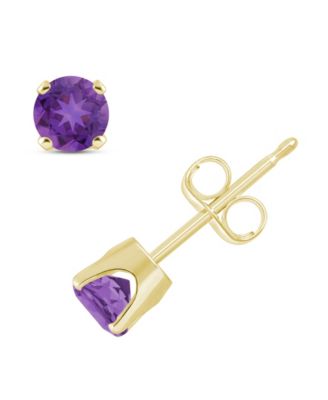 Gemstone Stud Earrings in 14K Yellow Gold