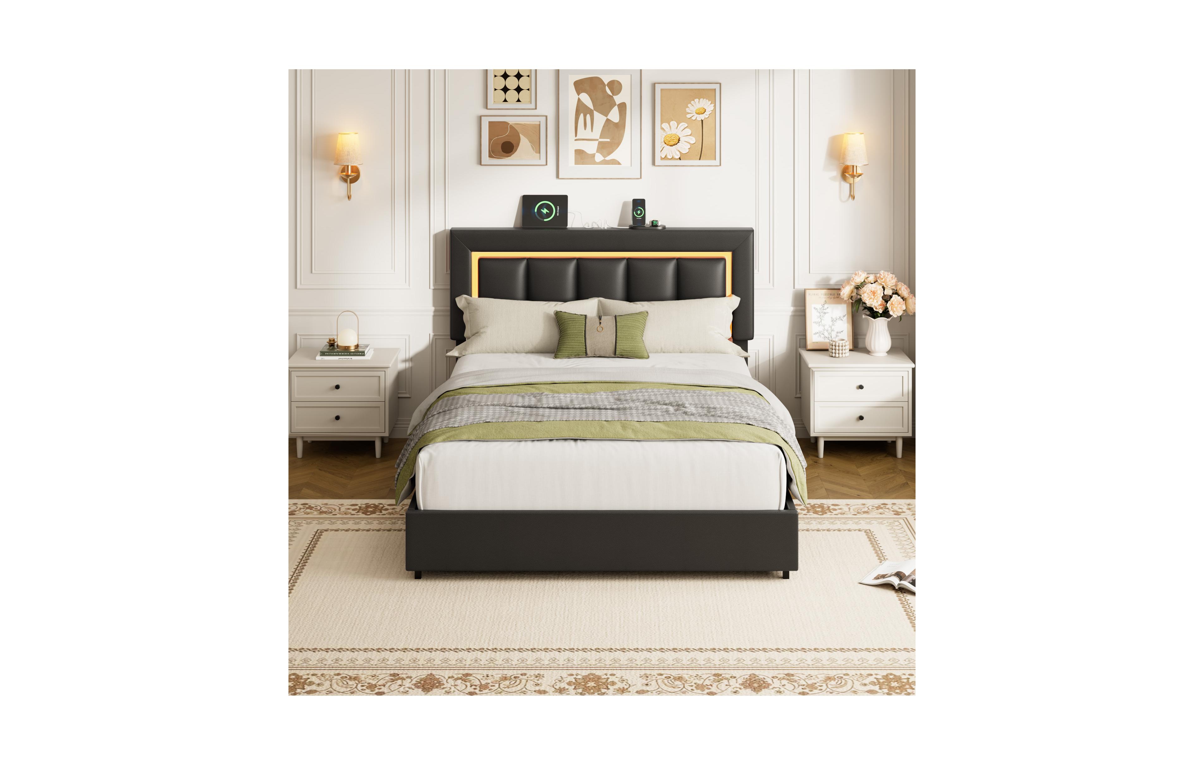 gaomon Bed Frame with 4 Drawers