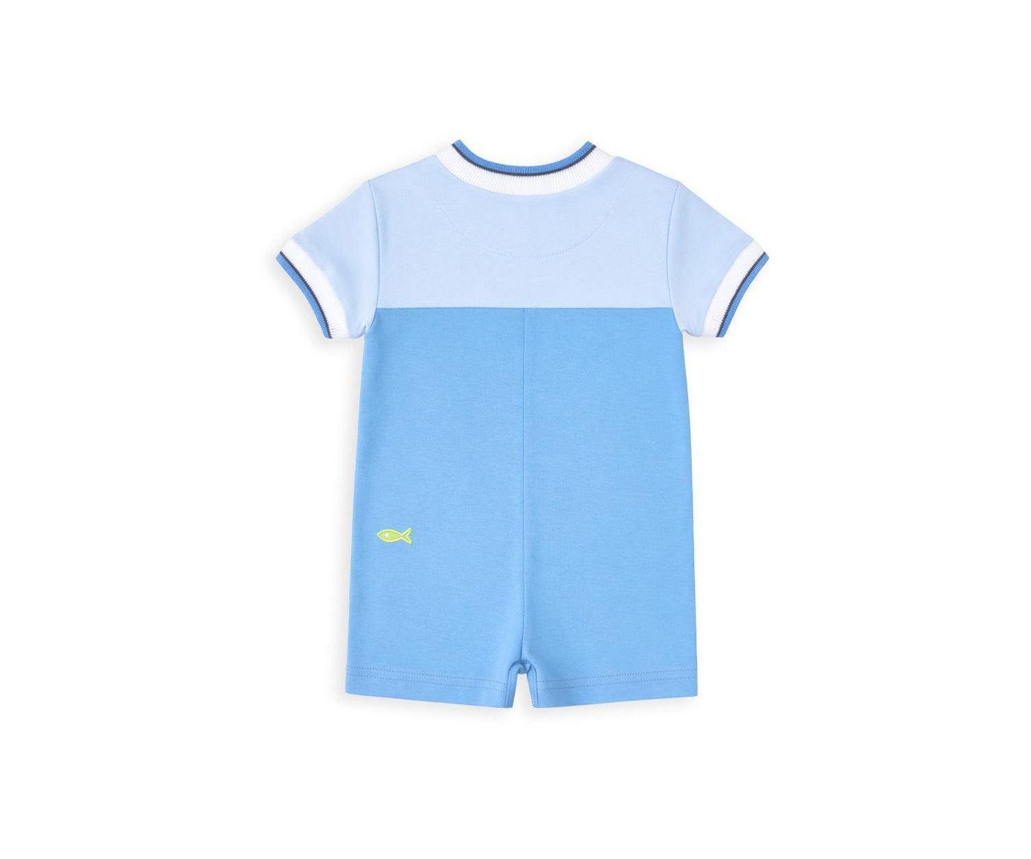 Baby Boy Knit Shortall With Scuba Alligator