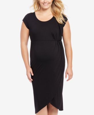 Motherhood Maternity - Maternity Plus Size Cap-Sleeve Dress
