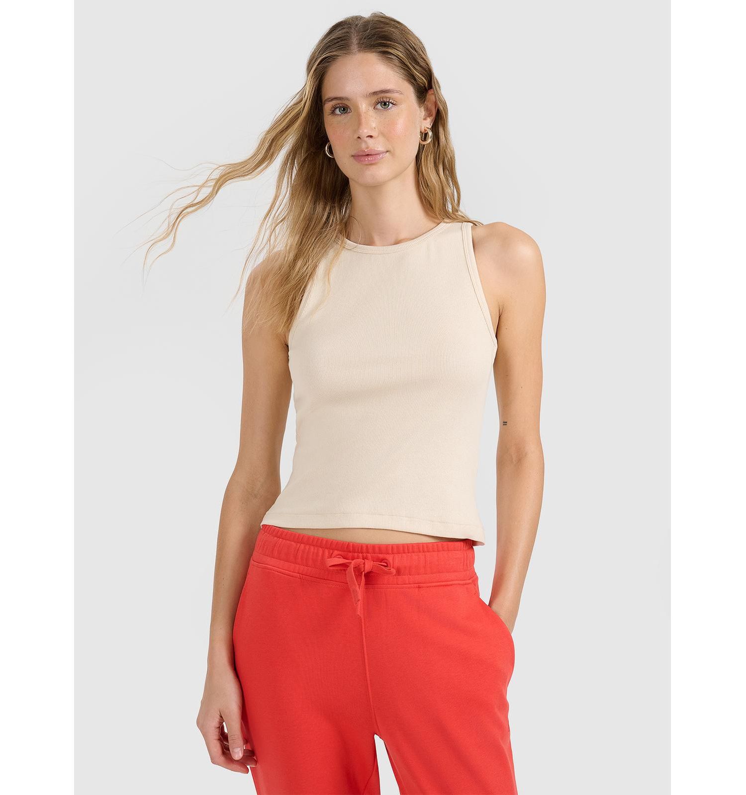 Women's Slim Plain Top Sleeveless