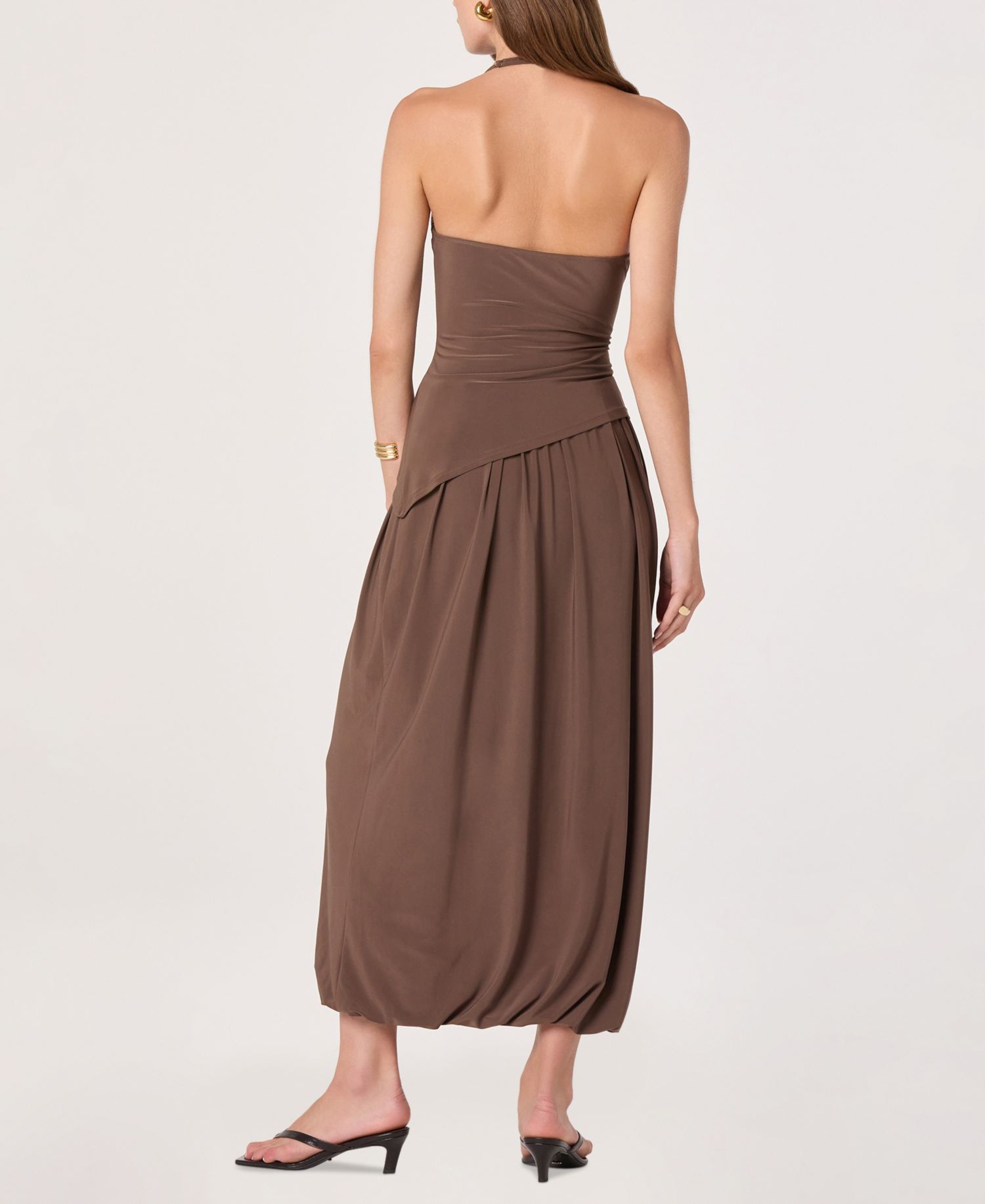 Women's Bubble-Hem Midi Skirt