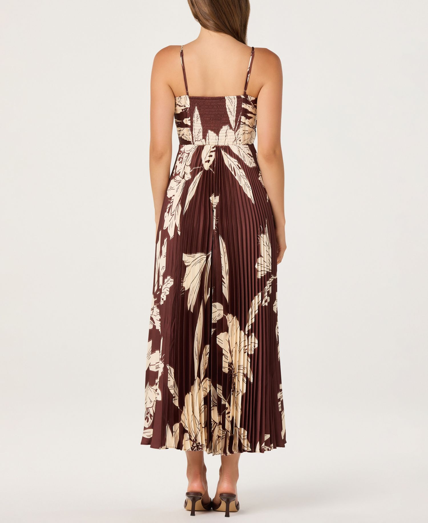 Women's Printed V-Neck Maxi Dress