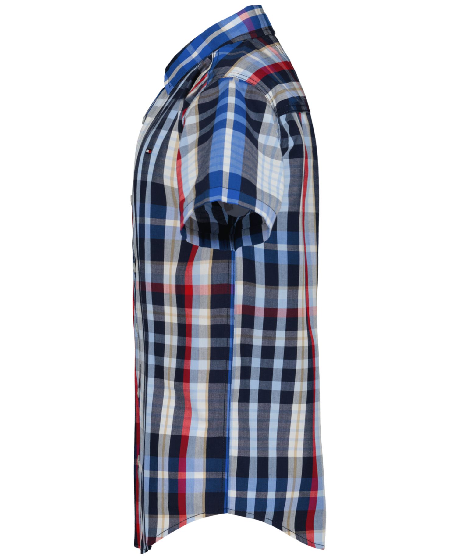 Boys' 2T-7 Plaid Short-Sleeve Button-Front Shirt