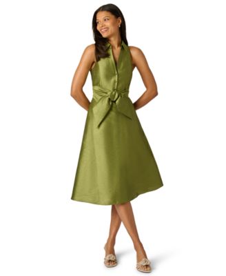 Women's Tie-Front Midi Dress