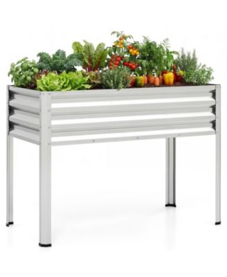Outdoor Elevated Metal Raised Garden Bed with Legs Heavy Duty Frame