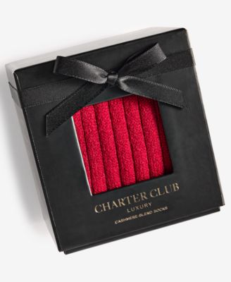 Women's Boxed Cashmere-Blend Ribbed Crew Socks