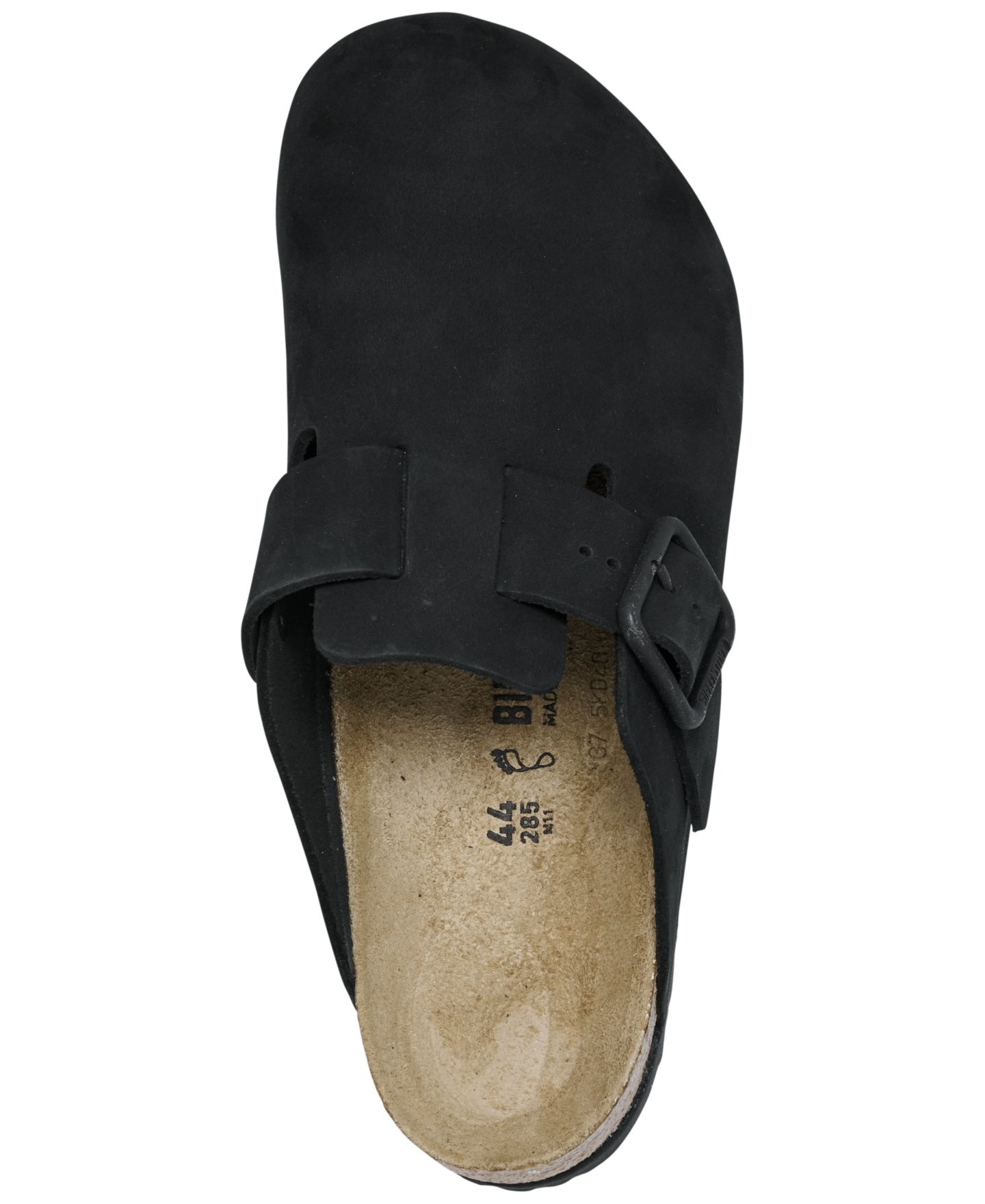 Мужские сабо Birkenstock Boston Nubuck Leather Wire Buckle, цвет: Чёрный — фото 5