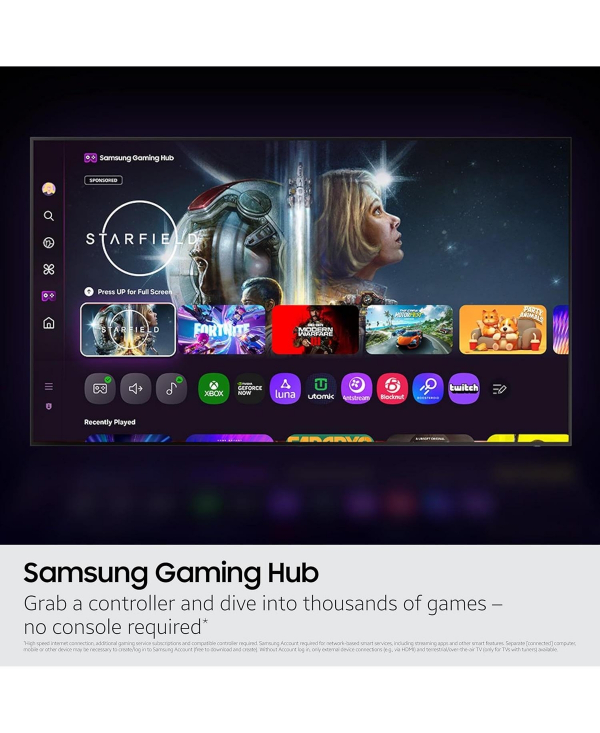 Samsung QN43Q7FAAFXZA 43 Inch Qled Q7F 4K Vision Ai Smart Tv with a 2 Year Amber Protection Plan (2025)