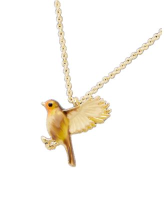 Flying Robin Enamel Necklace