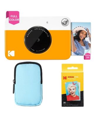 Printomatic Instant Print Camera Bundle with Soft Case and 20-Pack Zink Photo Paper