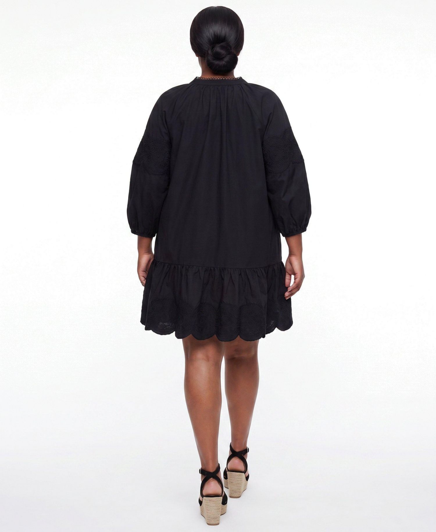Plus Size Belle Isle Scallop Hem Mini Dress
