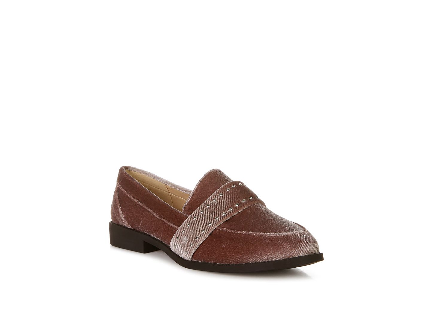 Женские туфли London Rag Walkin Stud Detail Velvet, цвет: Бежевый / Хаки — фото 7