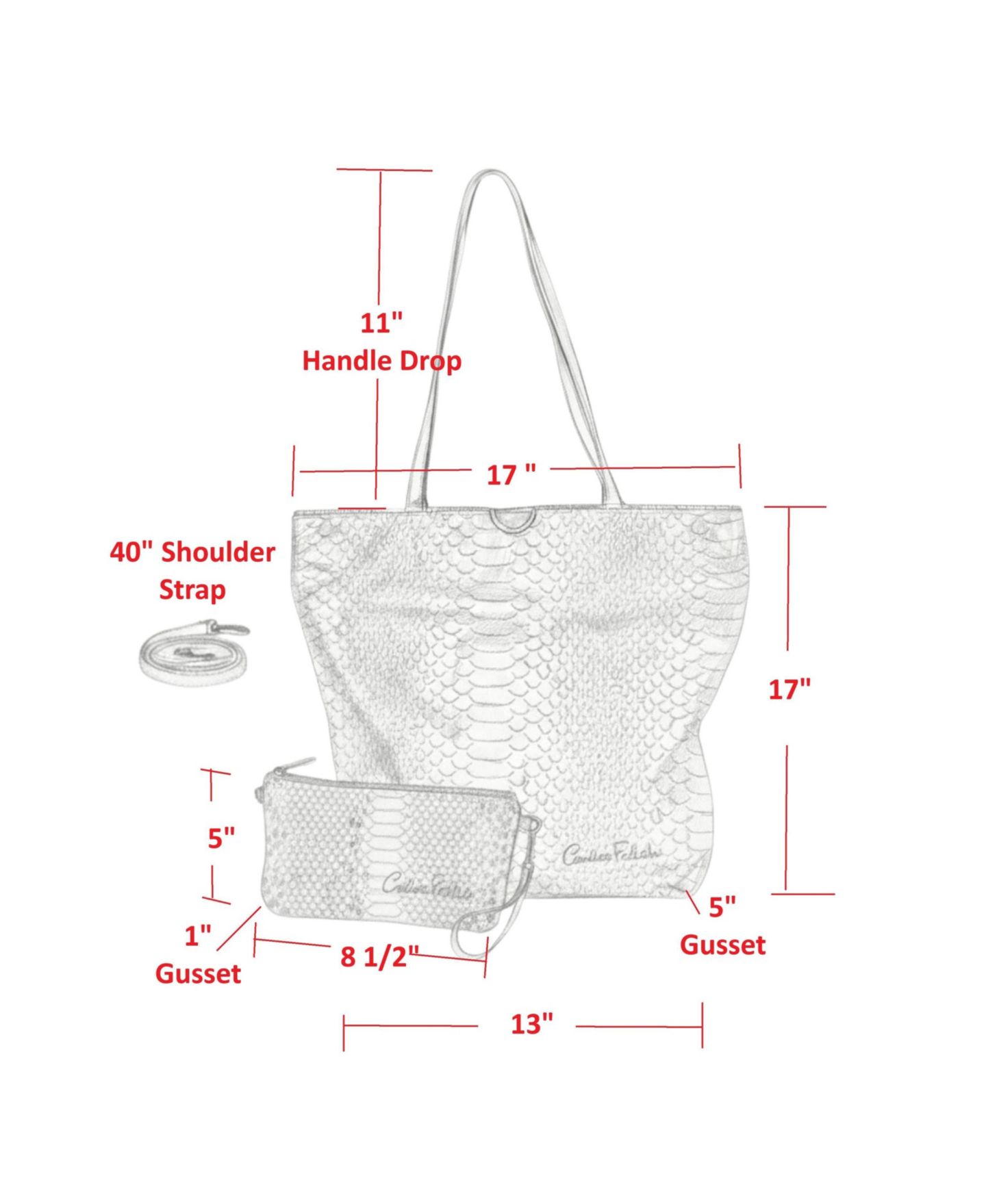 Сумка Carlos Falchi Microfiber Tote, цвет: Чёрный — фото 9