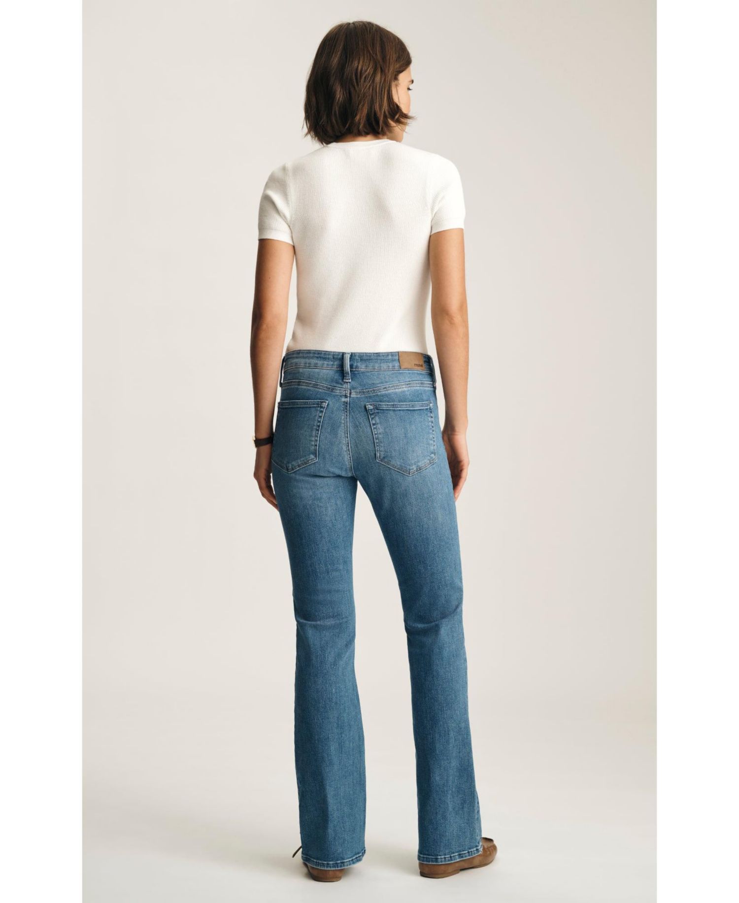 Women's Mavi Vicky Mid Rise Bootcut Bootcut In Blue Brushed Flex Blue