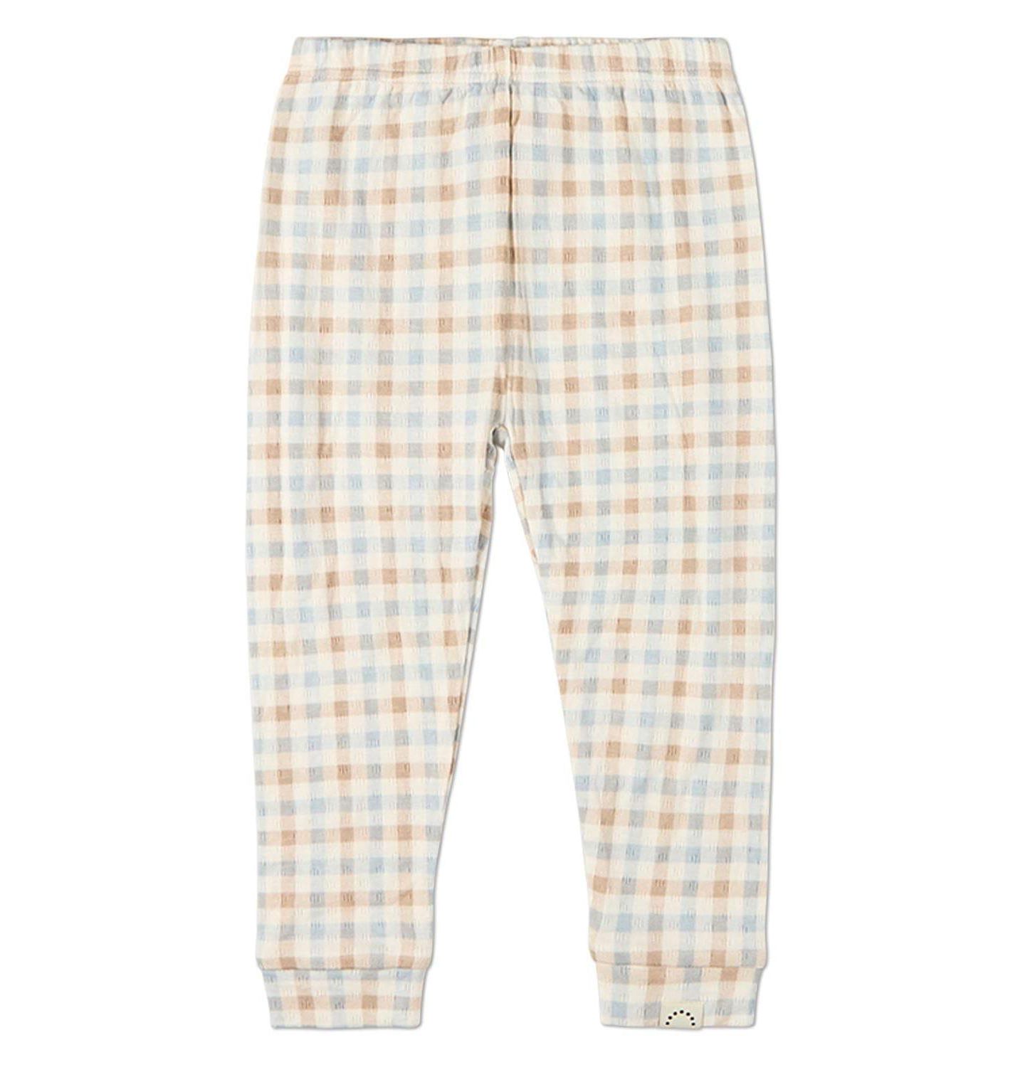 MeMoi 2 Piece Kids "Let Your Dreams Set Sail" Pointelle Plaid Lounge Set, цвет: Синий — фото 3