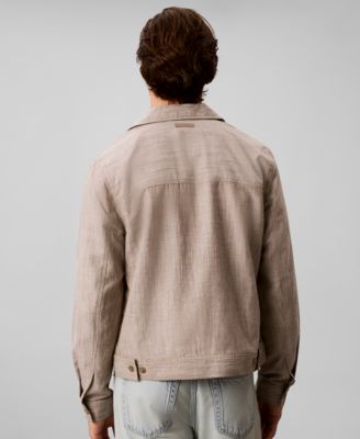 【半額値下げ中】INTERIM LINEN SHIRT JACKET TAUPE Calvin Klein Men's Linen Blend Shirt Jacket - Macy's