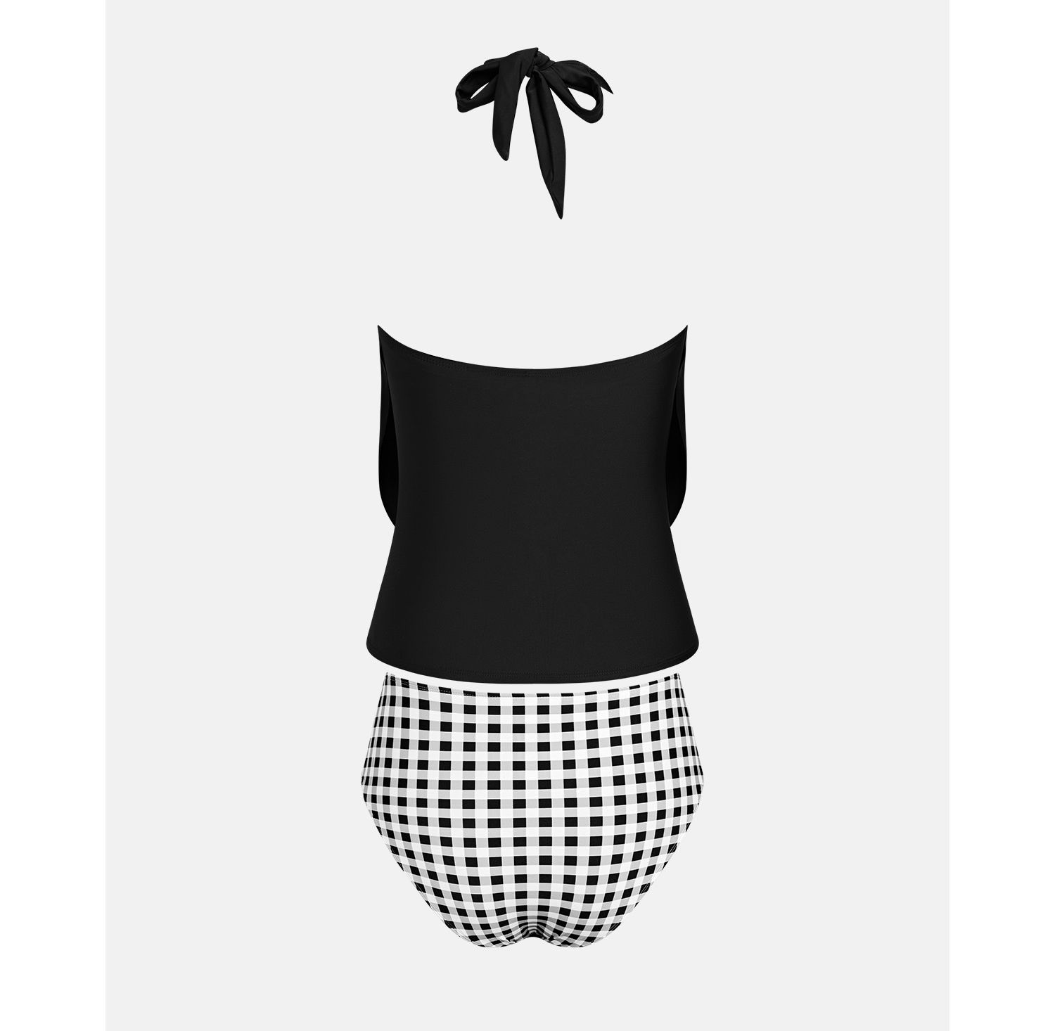 Women's V-Neck Adjustable Straps Tankini Set