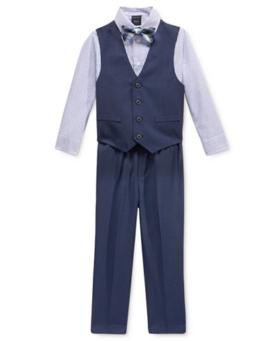 Nautica Little Boys' 3-Pc. Fine Tick Vest, Shirt, and Pants Set