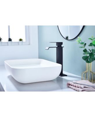 Waterfall Spout Bathroom Sink Single Handle Faucet with Pop-Up Drain