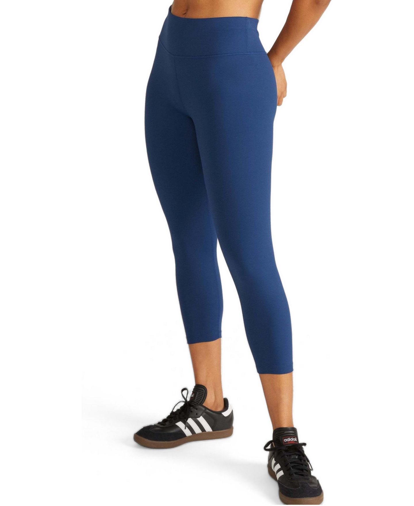 Женские леггинсы Universal Standard Plus Size Next to Naked Cropped, цвет: Синий — фото 3