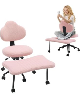 Ergonomic Cross Legged Chair, 360 Degree Swivel Meditation Chair with Wheels, Height Adjustable for ADHD, Yoga, Home Office