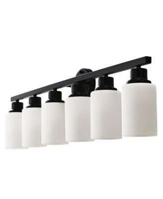 6-Light Wall Lamps with Glass Shades (No Bulbs) Sconce Lighting for Bedroom Living Room