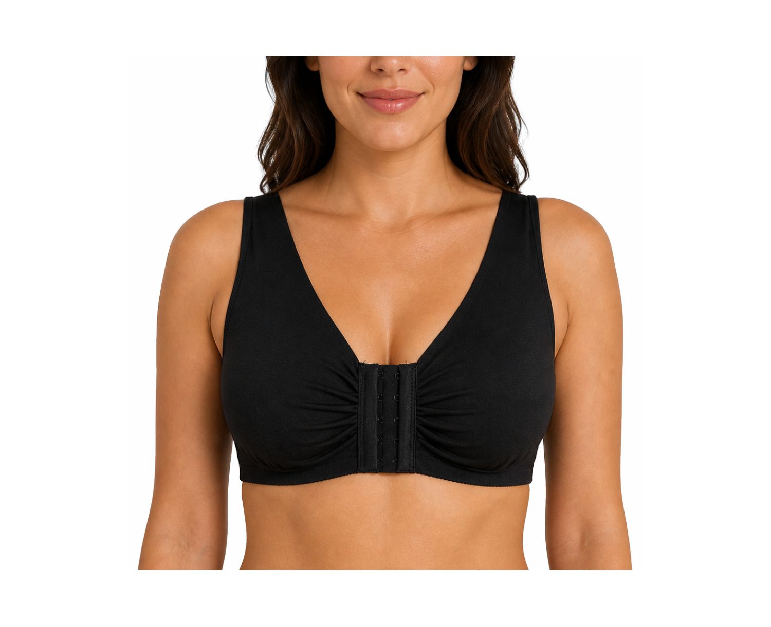 Women's Ease Cotton Front Closure Bra for Mastectomy 2-Pack