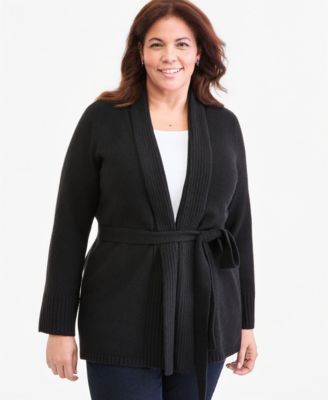Plus Luxsoft Wrap Front Cardigan