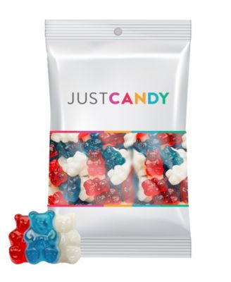 100 Pcs Patriotic Candy Red, White, and Blue Freedom Gummi Bears (1 lb) - 4th of July