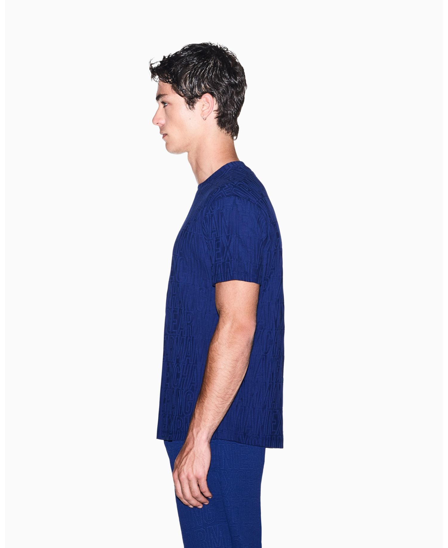 Men's All Over Logo Mercersized Cotton T-Shirt