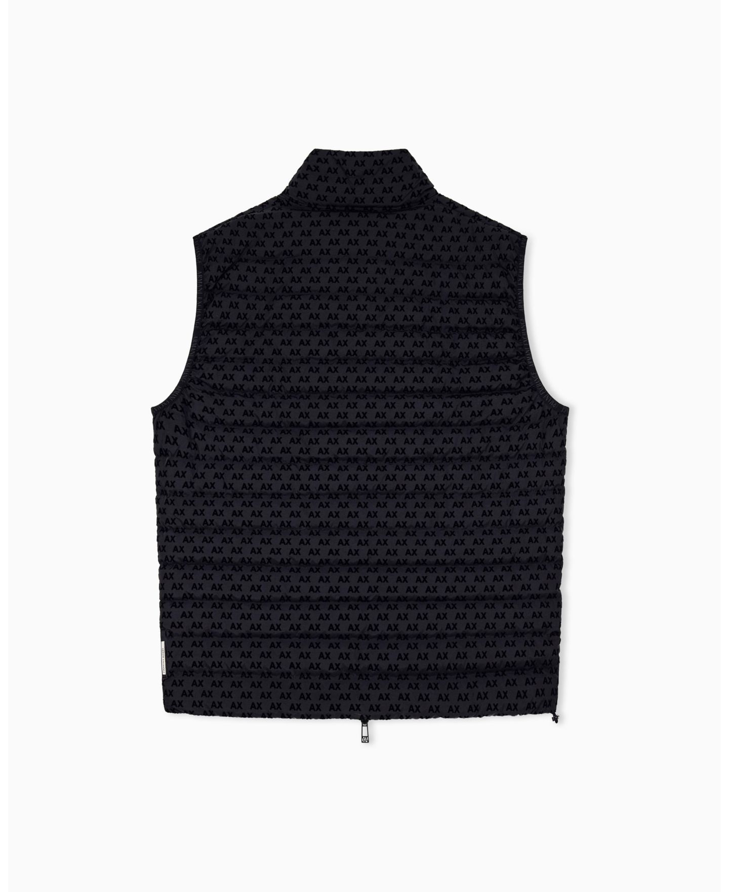 Мужской жилет A|X Armani Exchange All Over Logo Flocked Down Vest, цвет: Чёрный — фото 2