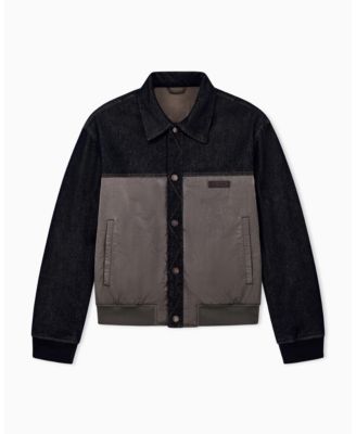 Men's Mixed Media Denim Jacket