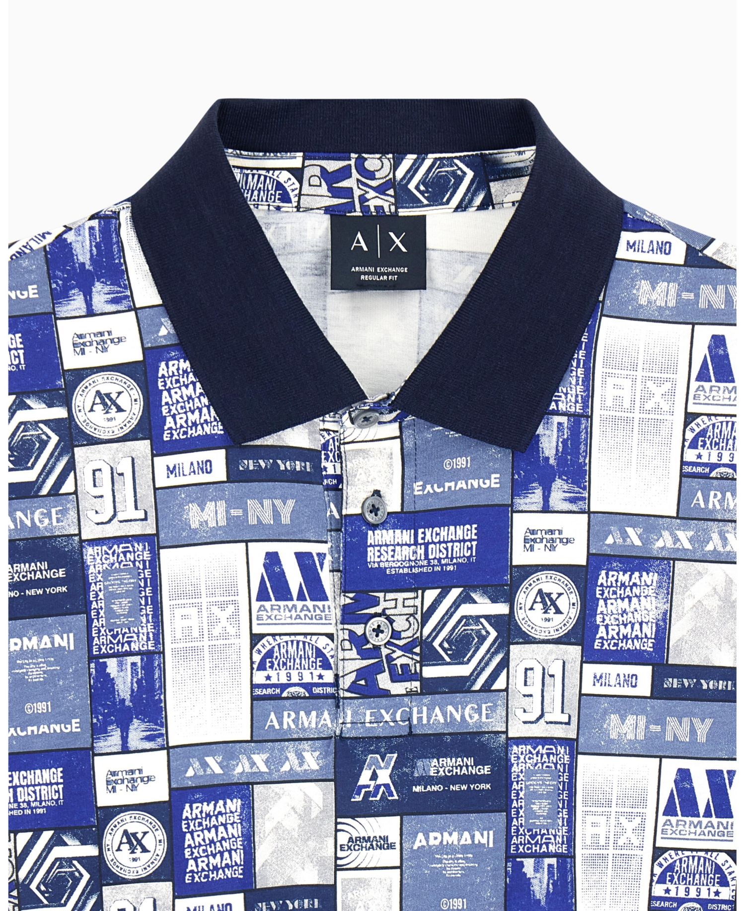 Men's Collage Logo Polo Shirt